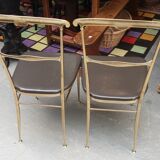 Paire de chaises en bronze