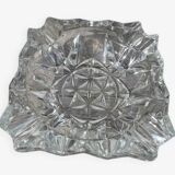 Vintage 1970s cut glass ashtray