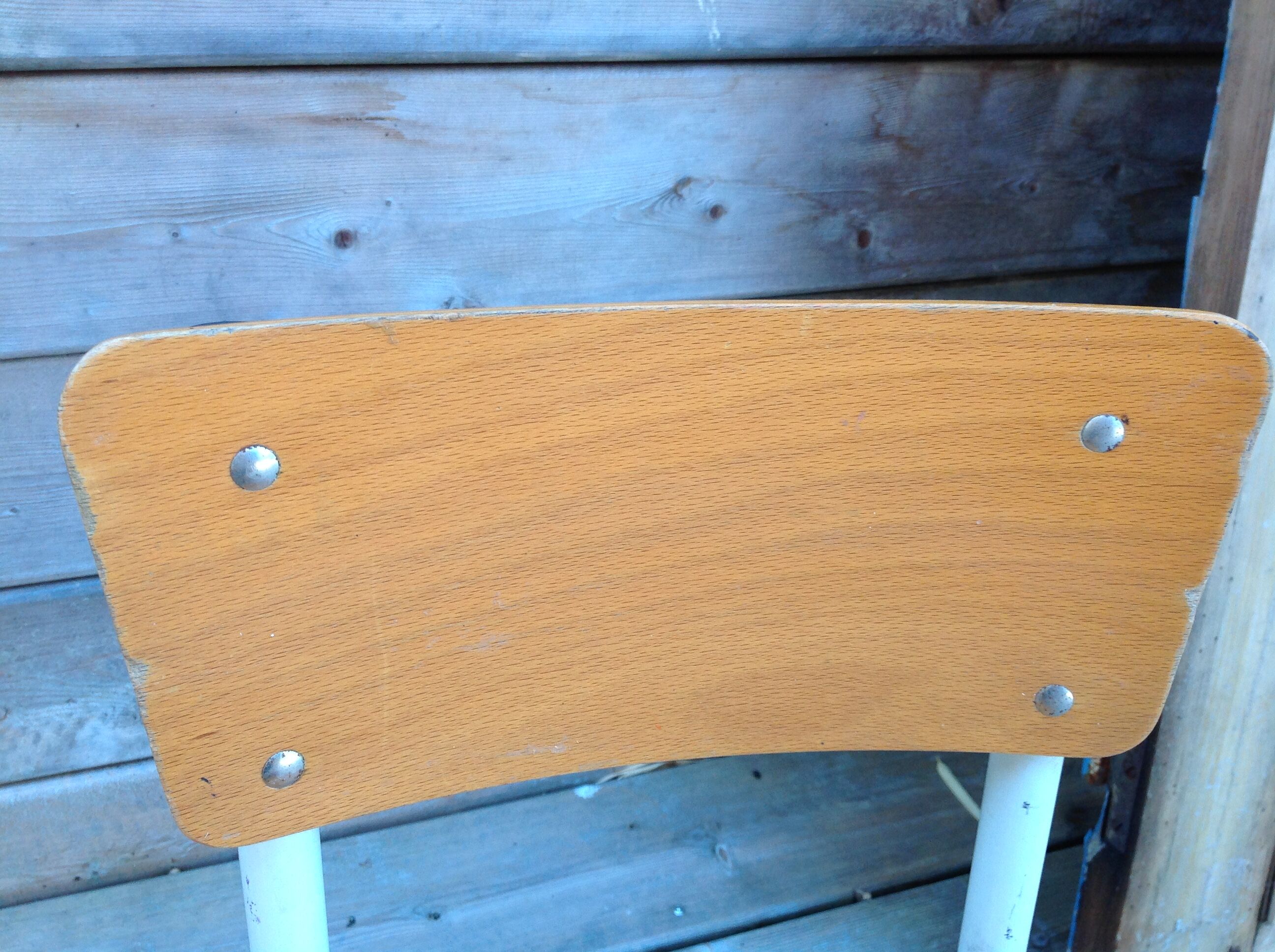 Duo of child school boy chairs