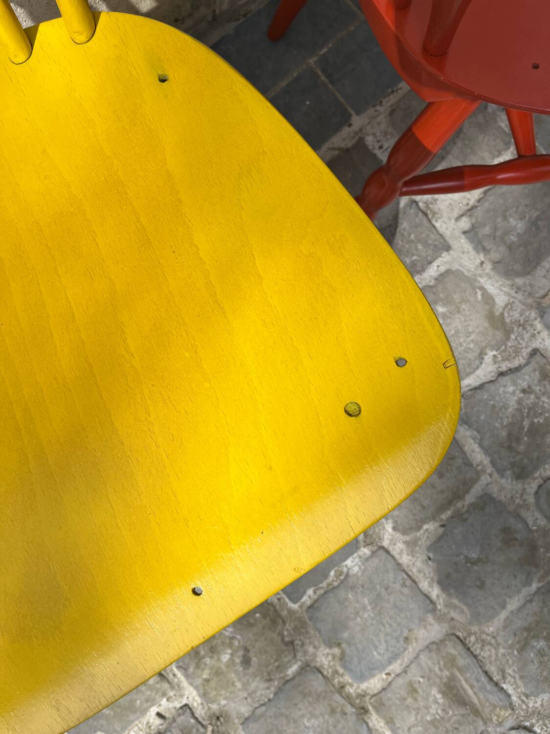 Mustard yellow Baumann chair