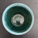 Green flowerpot with foam edging