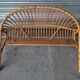 Bed in 2 parts, head and foot, or vintage rattan bench.