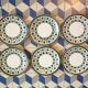 6 Boch La Louvière dinner plates with walnut decor