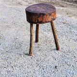 Brutalist tripod billot stool