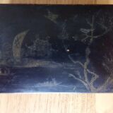 Old boiled cardboard box