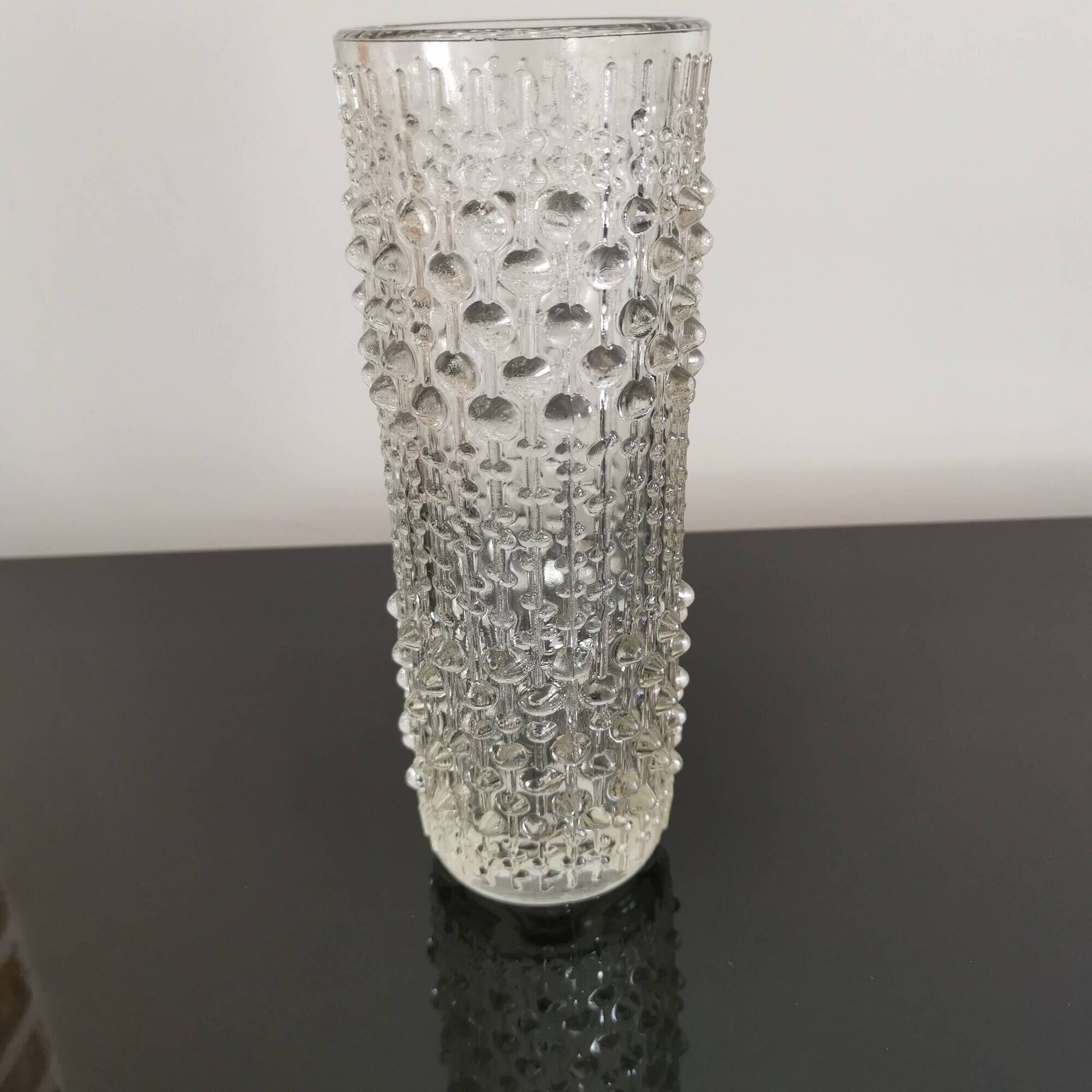 Art Deco vase in Czech glass Heřmanova Hut "Sklo union" 70'S