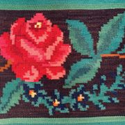 Vintage moldovan square kilim 150x135 cm