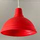 Red geometric pendant light