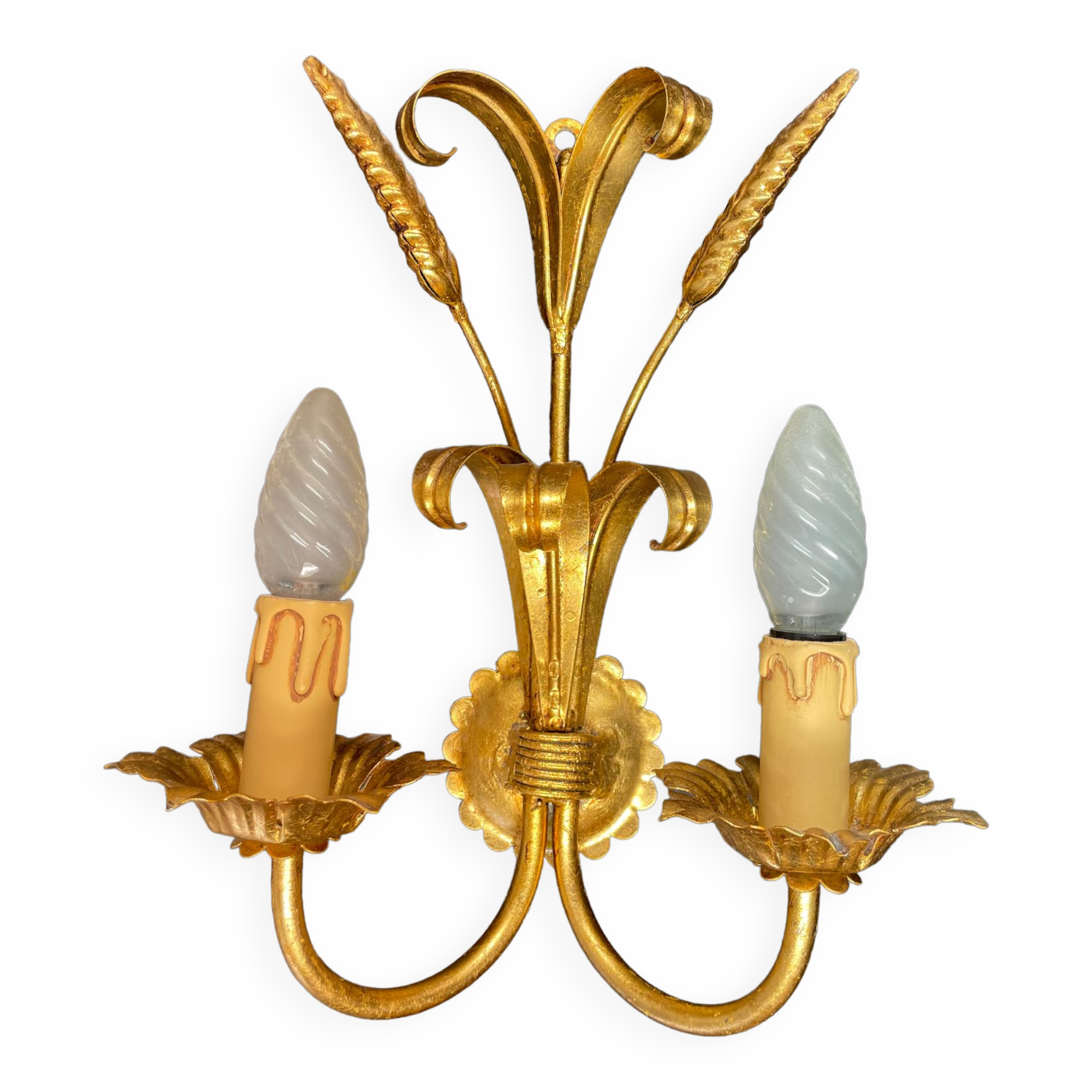 Golden iron wall lamp height 33 cm