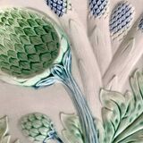 Plate of adparagus artichoke in barbotine