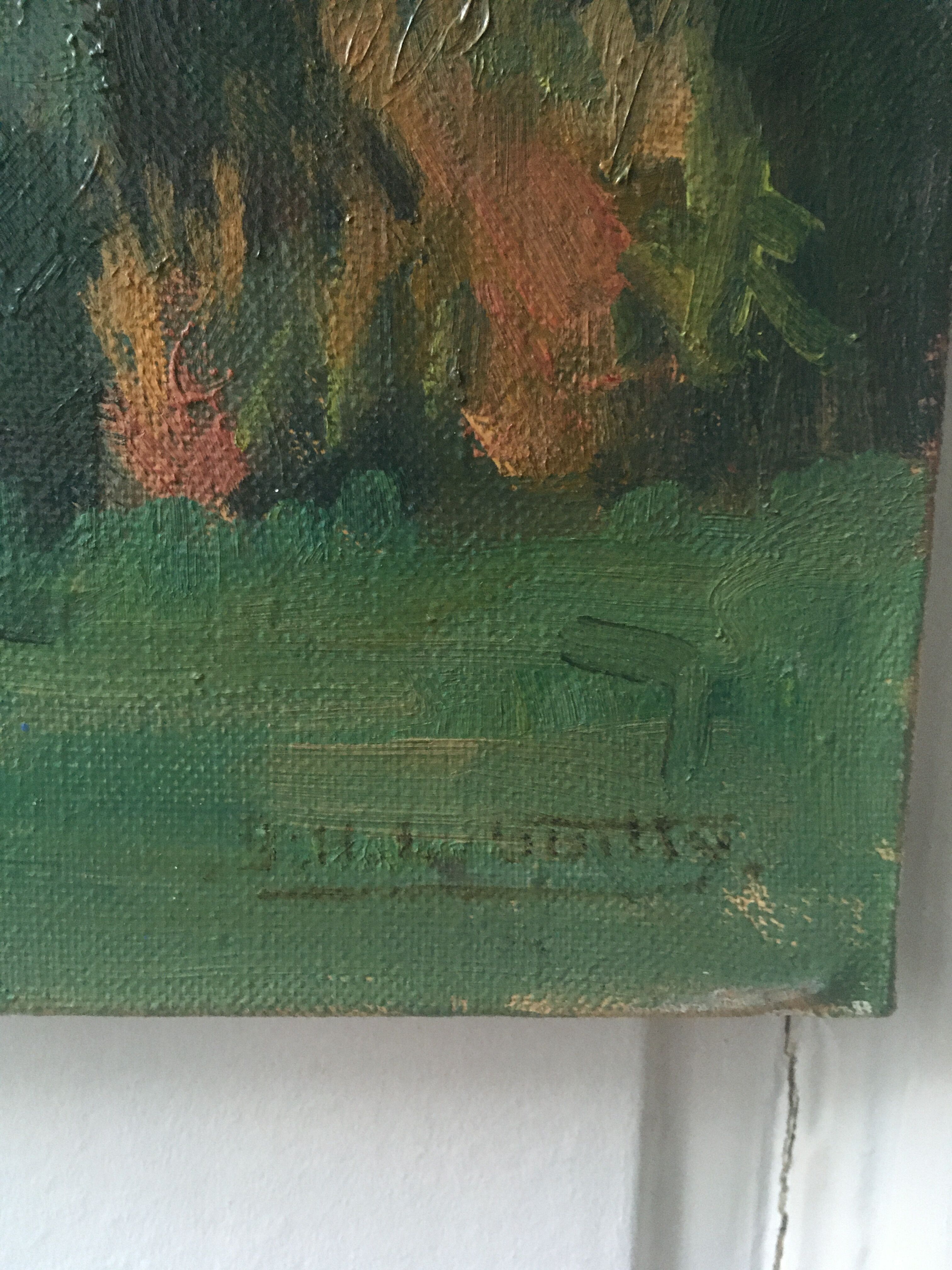 Oil on canvas landscape