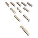 Set of 11 vintage aluminium knife rests from the 1970s