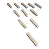 Set of 11 vintage aluminium knife rests from the 1970s