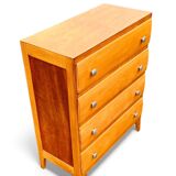 Vintage 4-drawer chest of drawers in waxed wood