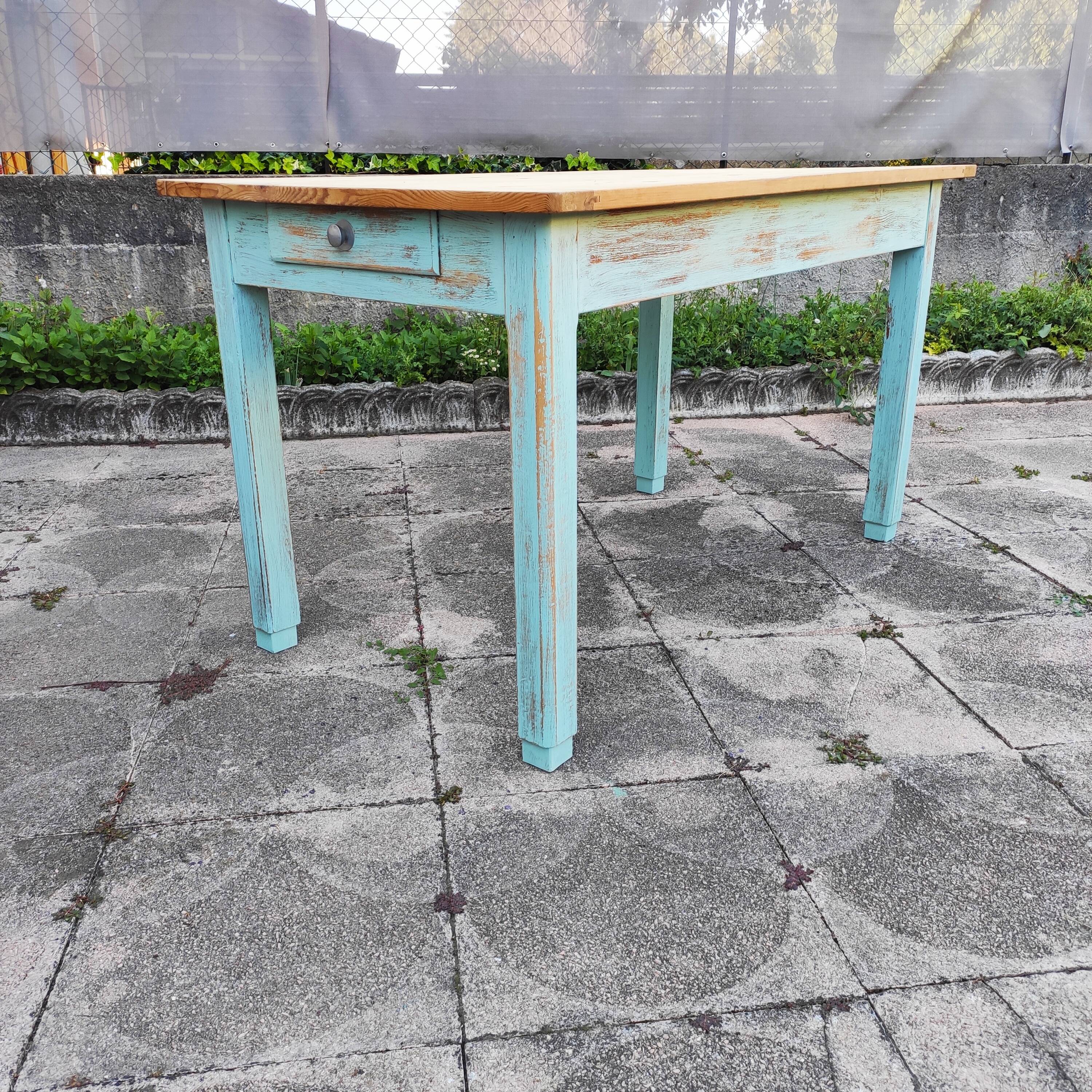 Weathered farm table
