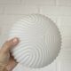 Vintage White Glass Semi Flush Mount Light - Mid Century Modern Redesign