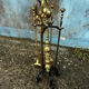Antique brass fireplace mantelpiece