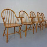 Pine Chairs by Erik Ole Jørgensen, Set of 5