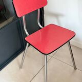 Vintage red Formica chair