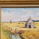 Oil landscape painting The salt marshes in Royan