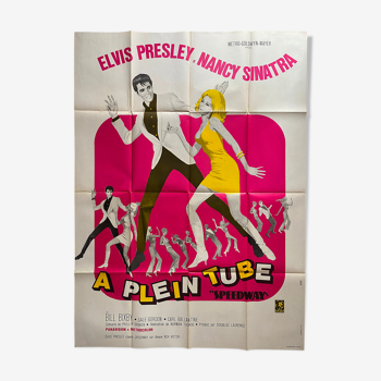 Affiche cinéma originale "A Plein tube" Elvis Presley 120x160cm 1968