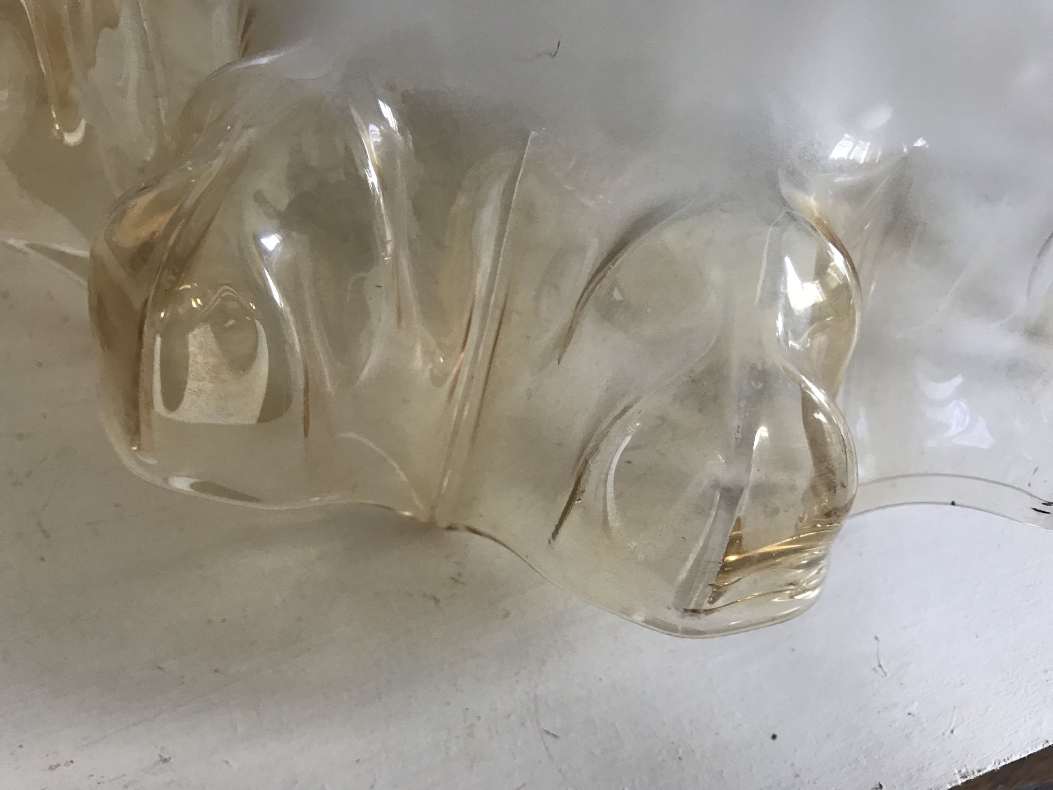 Vintage glass pendant lamp
