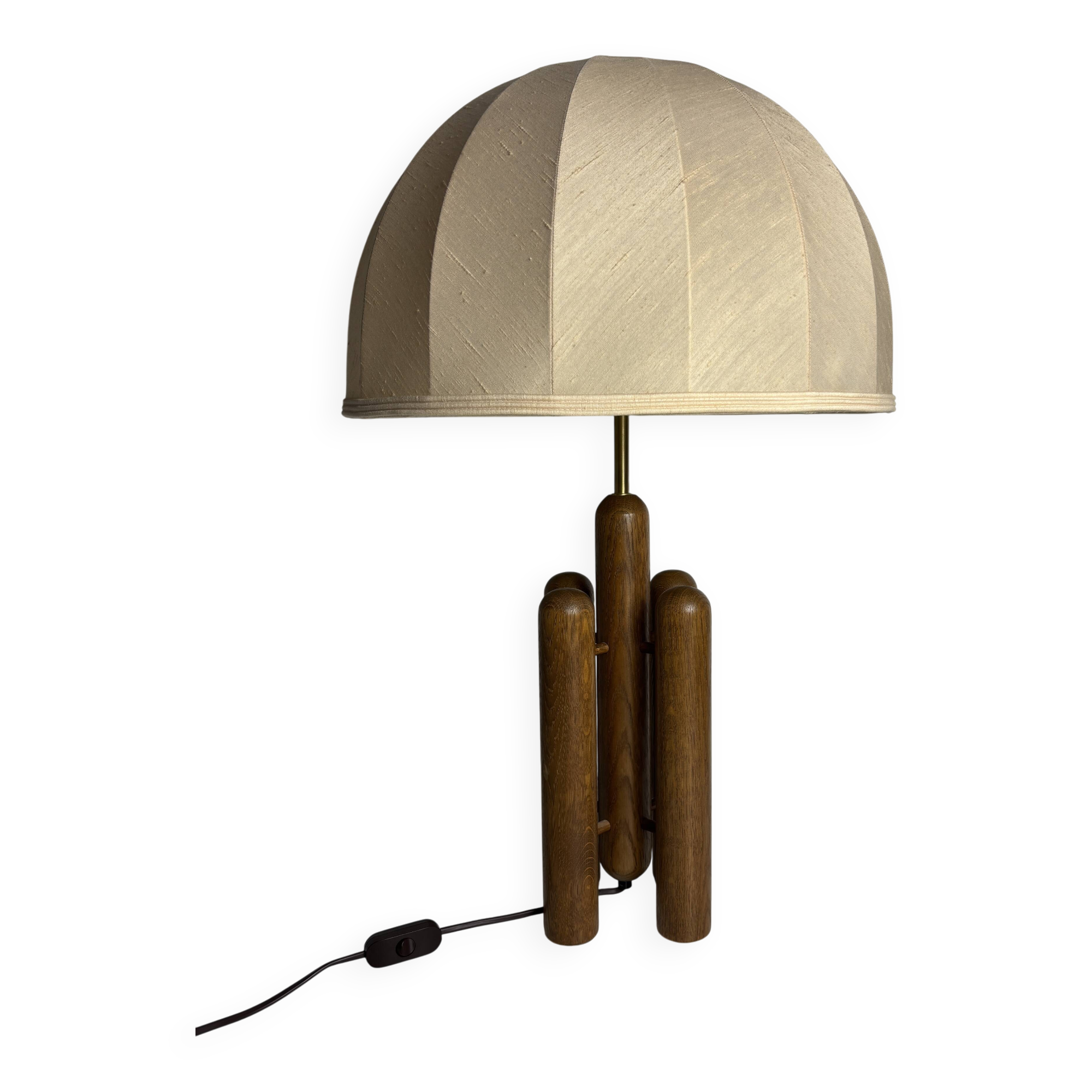 Midcentury organic sculptural architectural mushroom table lamp by Temde