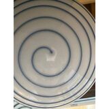 Murano Style Glass Pendant Swirling Blue and White