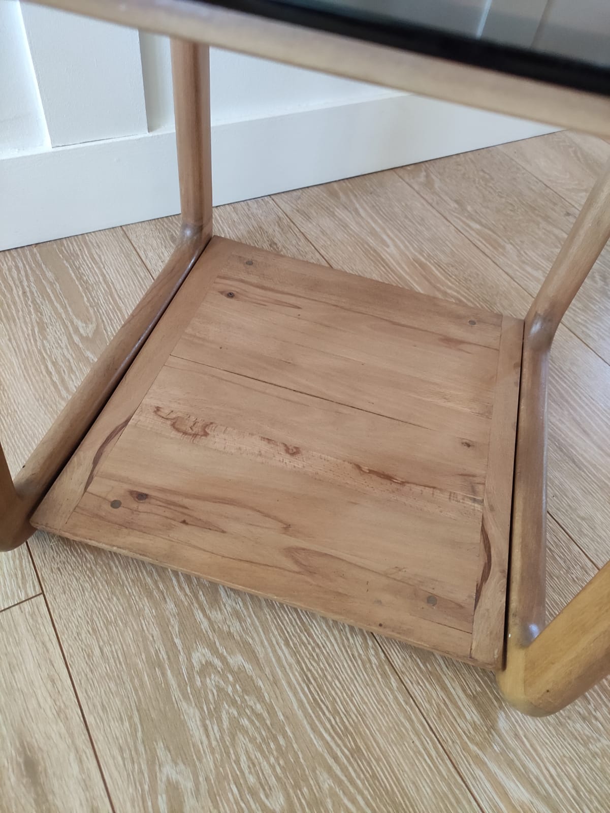 Scandinavian shelf in wood and plexiglass 70s
