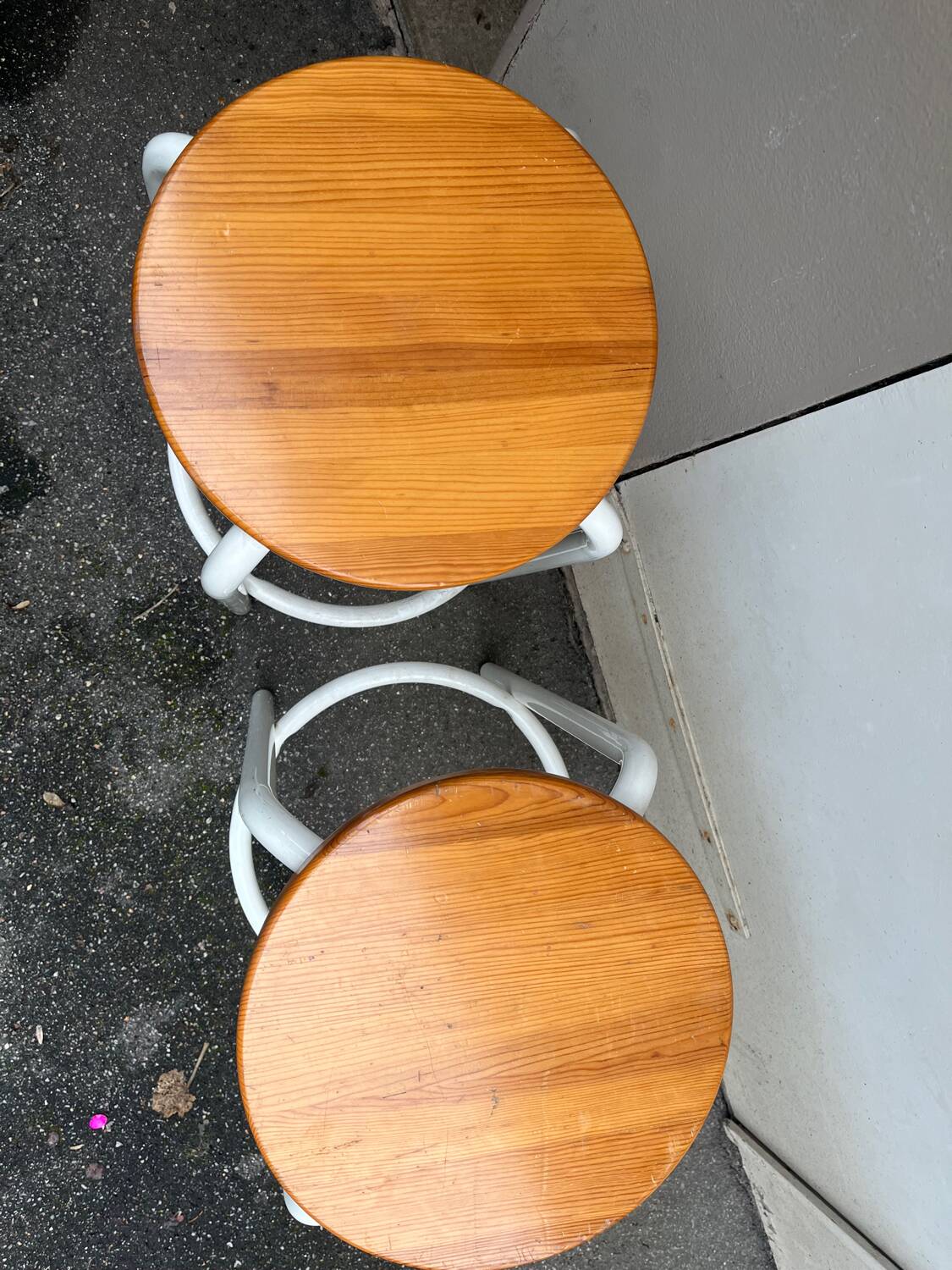 Designer metal stool