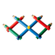 Vintage coat rack from the 1980s in the style of Pierre Sala, Memphis style, pencil pattern, extendable, 7 hooks.