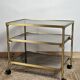 Table d' appoint en verre &laiton vintage