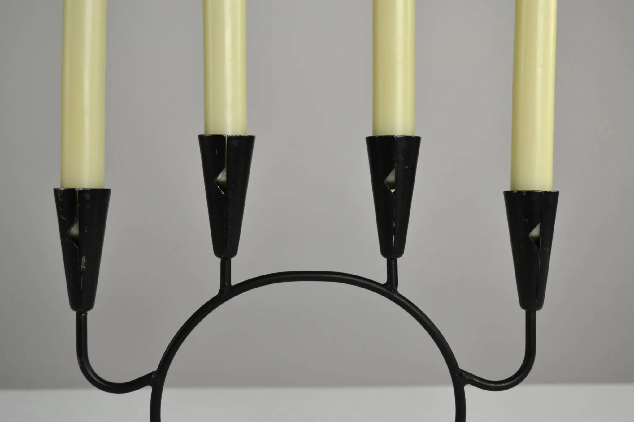 Pair of Candelabras by Nils “Kricke” Wahlström for Ystad-Metall, Sweden, 1950s