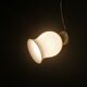 Vintage wall lamp - porcelain and tulip in white opaline - 40s