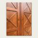 Vintage solid oak cross-braced wardrobe 1940