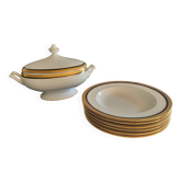 Soupière et set de 6 assiettes à soupe Bernardaud