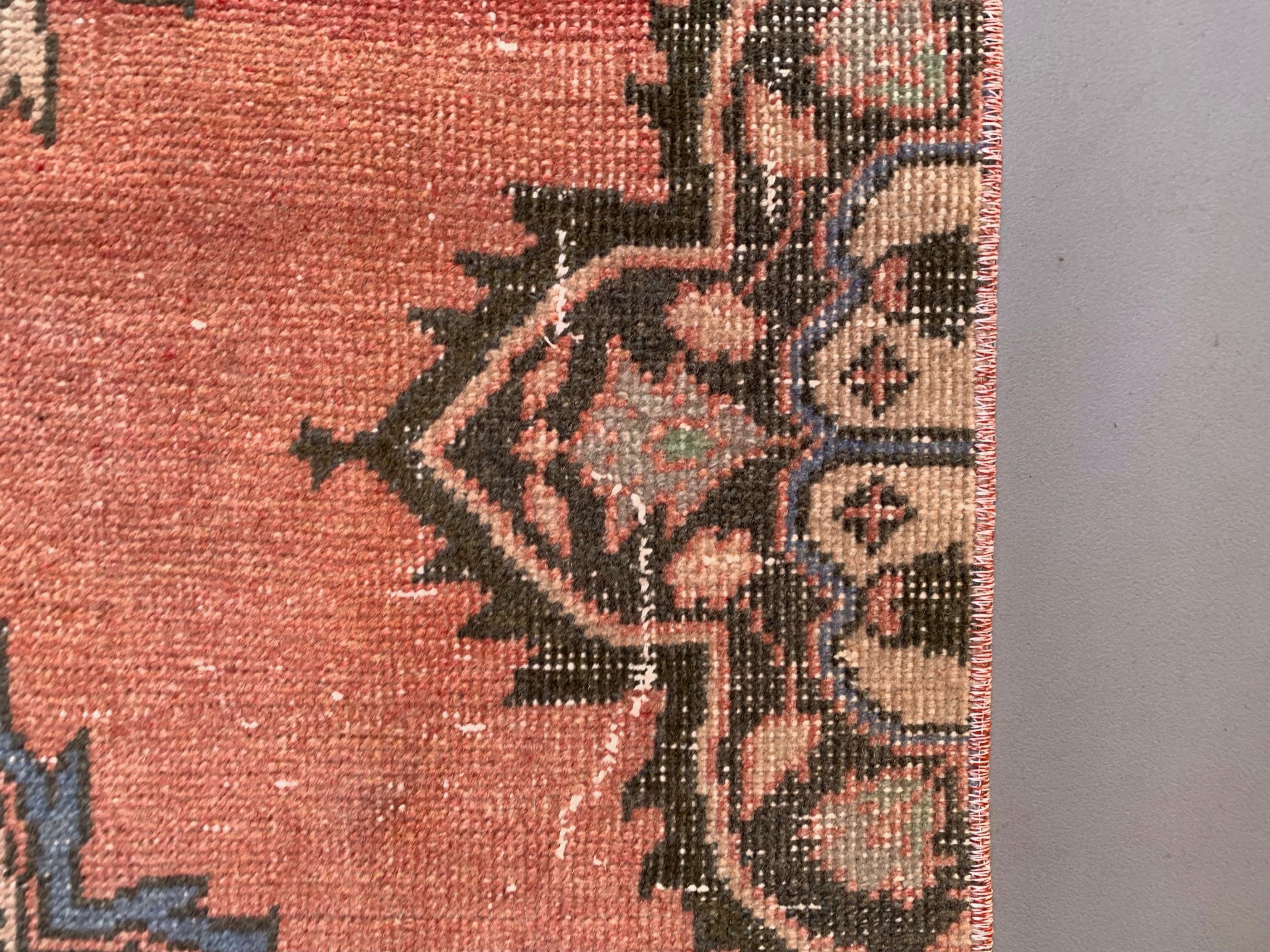 Distressed Turkish Runner 398x81 cm wool Vintage Tribal Rug