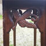 Wood and marble stool