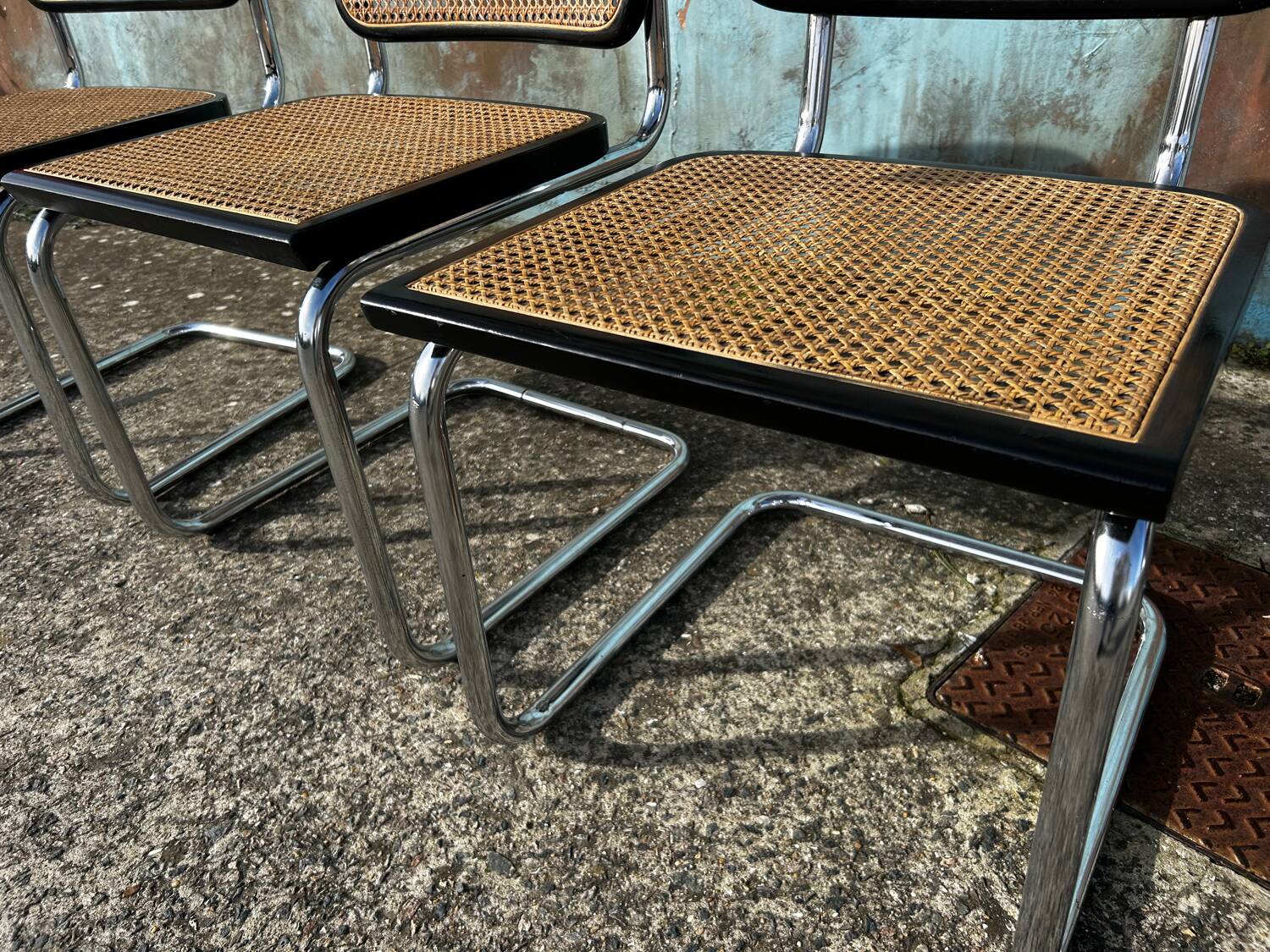Set of 4 Cesca chairs by Marcel Breuer