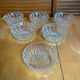 Salad bowl + 6 glass fruit cups for ice cream, mousse, chocolate, vintage moulded glass