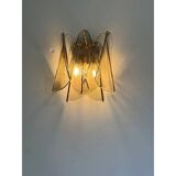 Contemporary Modern Smoked-Fumè "Rondini" Murano Wall Sconces - Set of Two