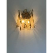 Contemporary Modern Smoked-Fumè "Rondini" Murano Wall Sconces- Set of Two