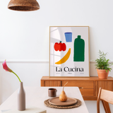 Affiche murale cuisine minimaliste poivron banane 50cm*70cm