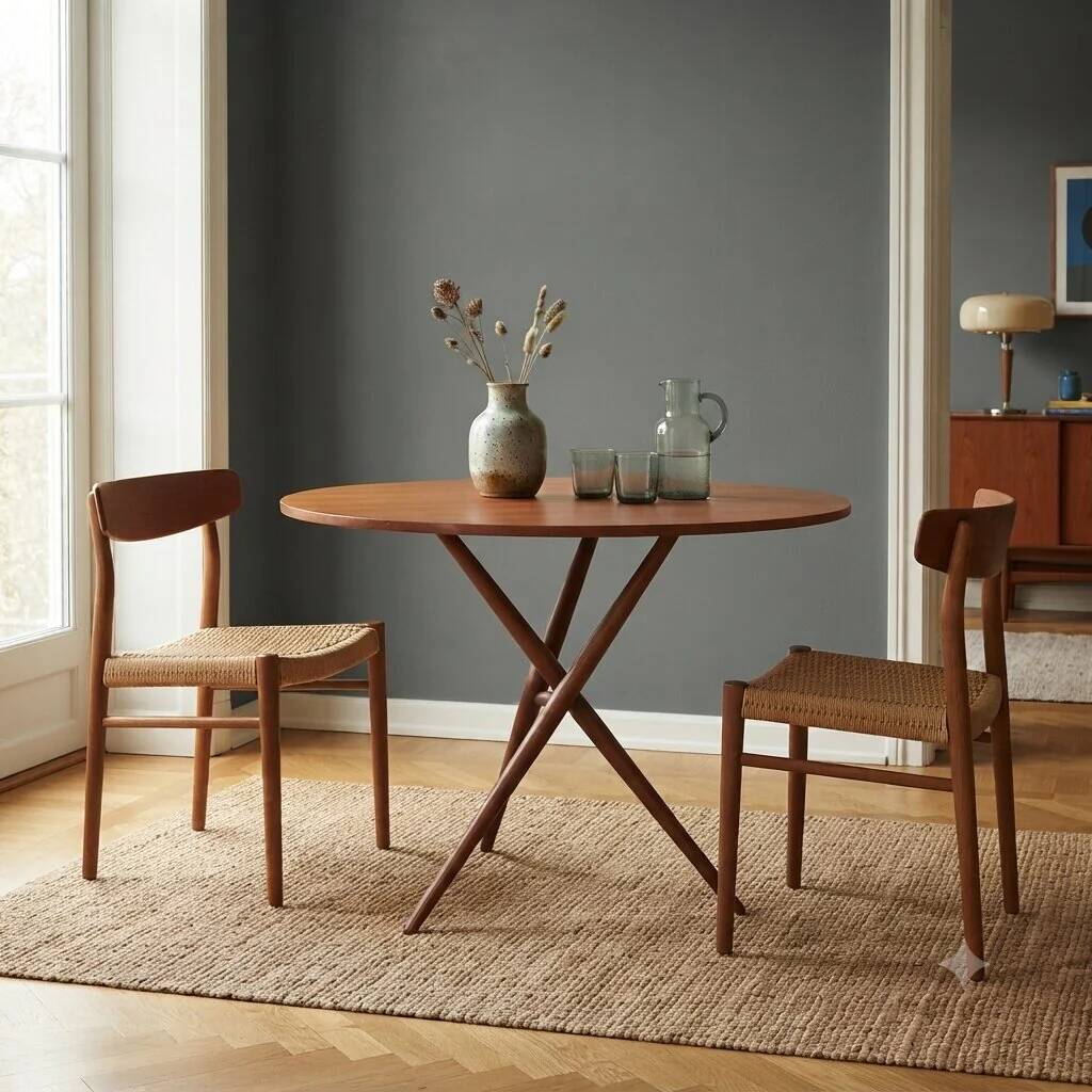 Vintage teak dining table designed in Italy from the 1960s.