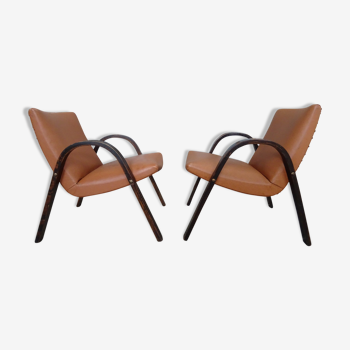 Pair of bow wood Steiner chairs