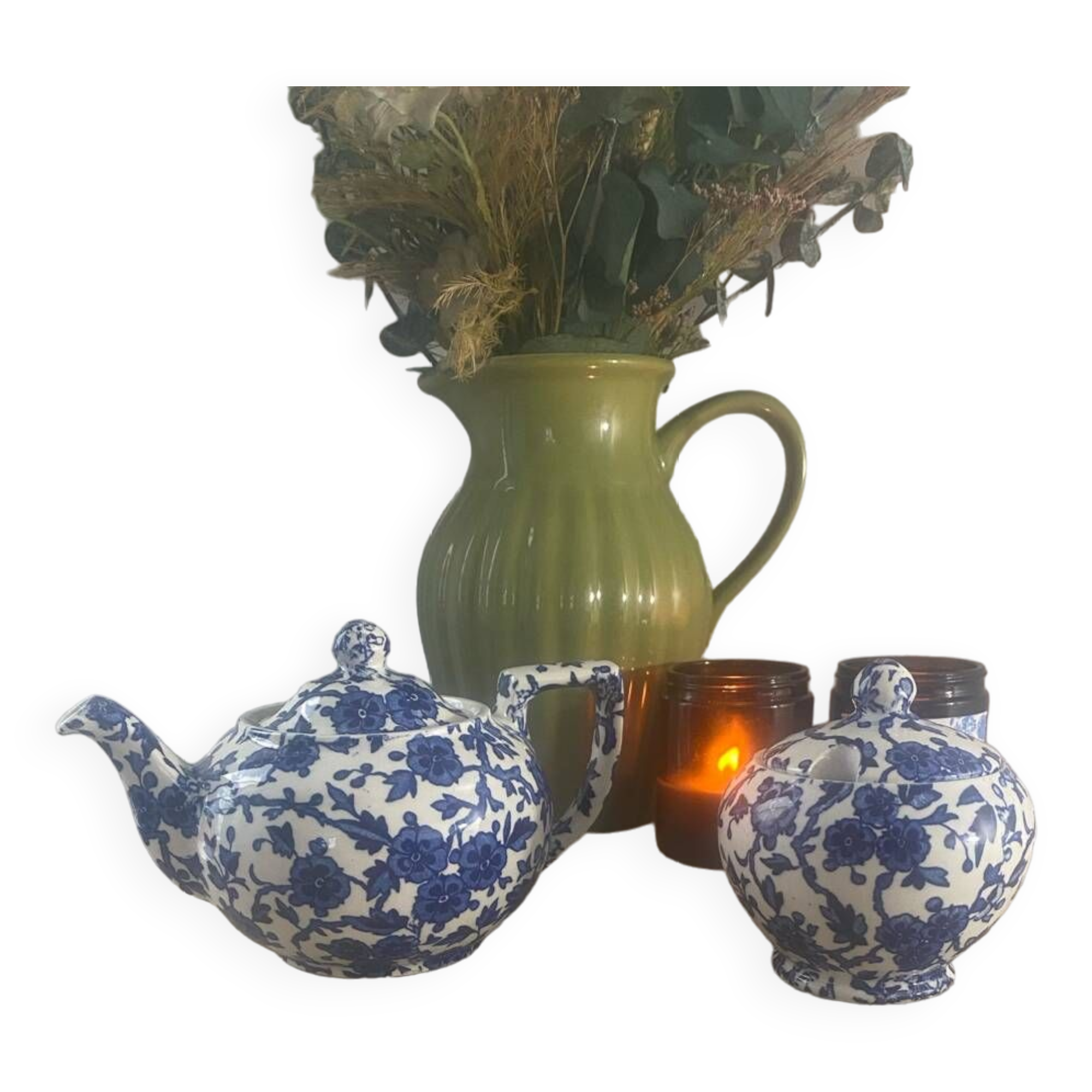 Théière Et Pot à Lait En Porcelaine De Limoges - Blanc, Neuf Avec Défaut