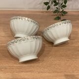 3 small faceted bowls