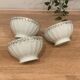3 small faceted bowls