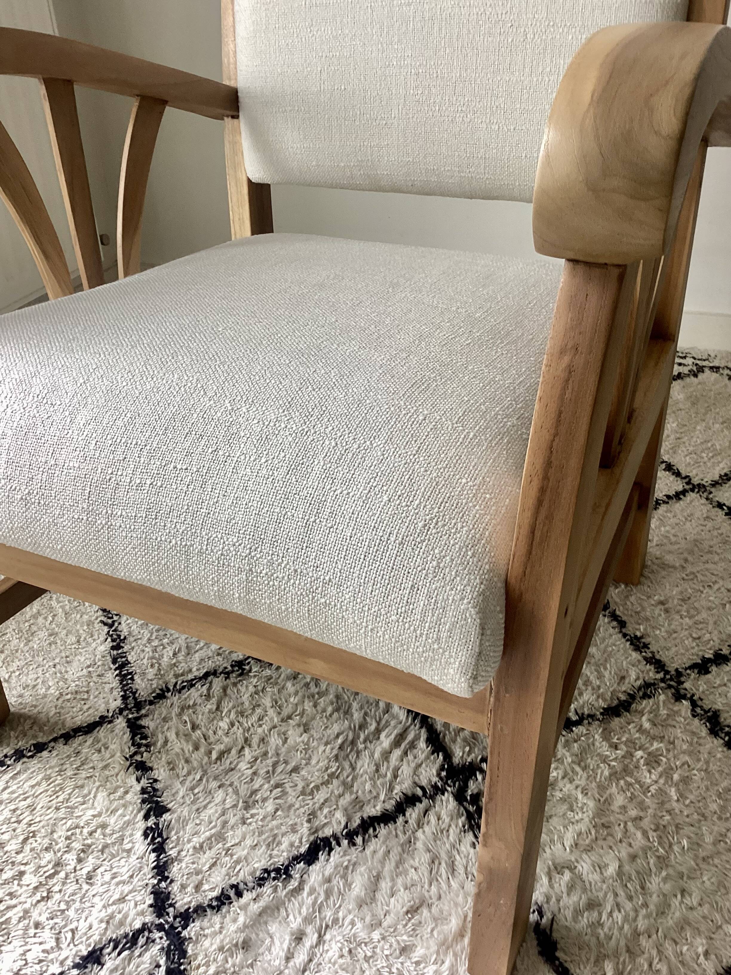 Restored colonial style armchair