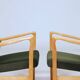 Pair of longue chairs royal green velvet by Ikea